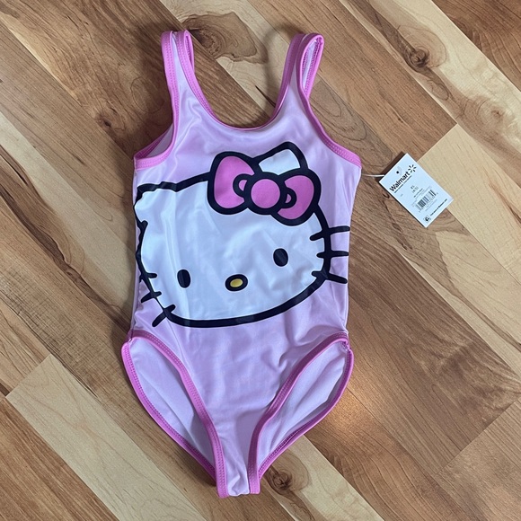Hello Kitty One Piece Swim Suit - Girls Various Sizes - Picture 1 of 7